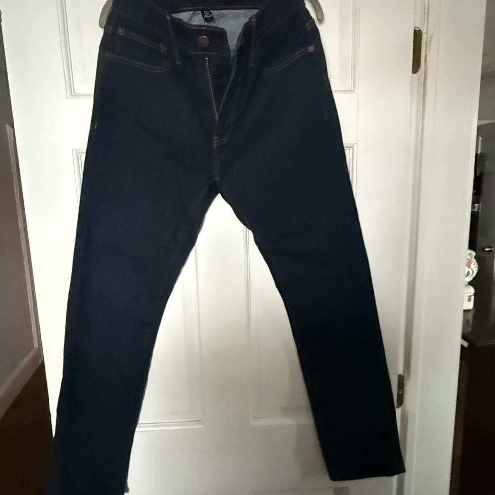 J. Crew Men's Dark Blue Straight Jeans